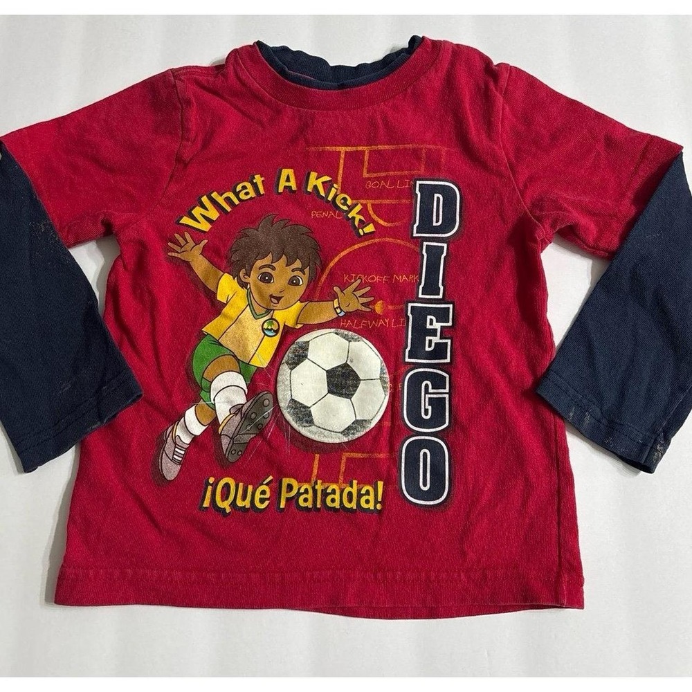 Nick Jr. Diego "What A Kick!" Long Sleeve T-Shirt (Vintage) Sz. 3T (AS IS)